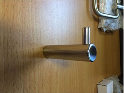 Chrome coat hook holder #3